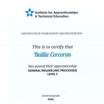 Apprenticeship Certificate